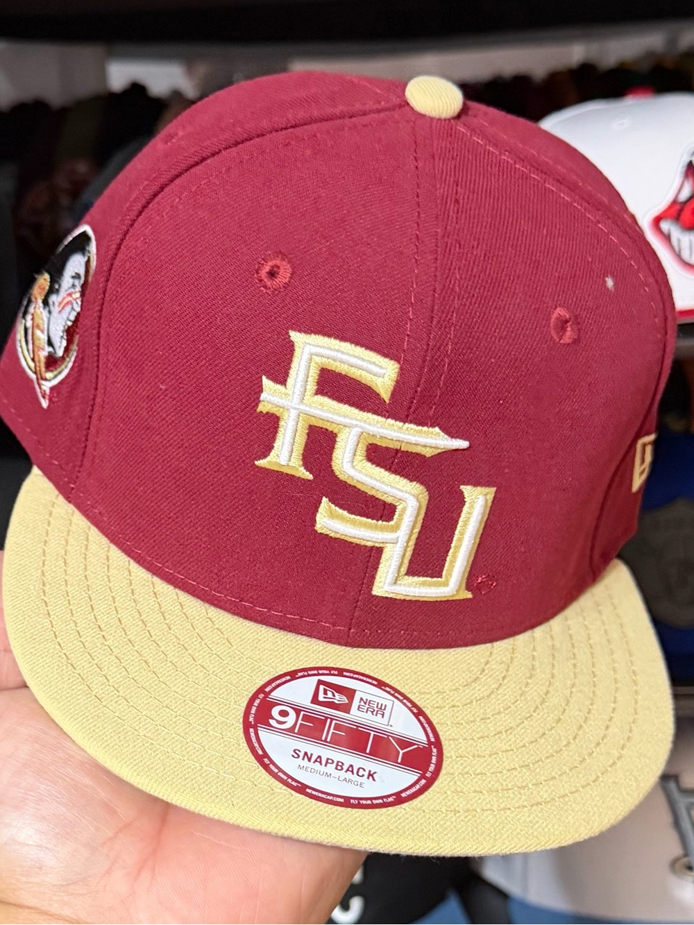 New Era Garnet FSU Florida State Seminoles Basic 9FIFTY Adjustable Rare & New